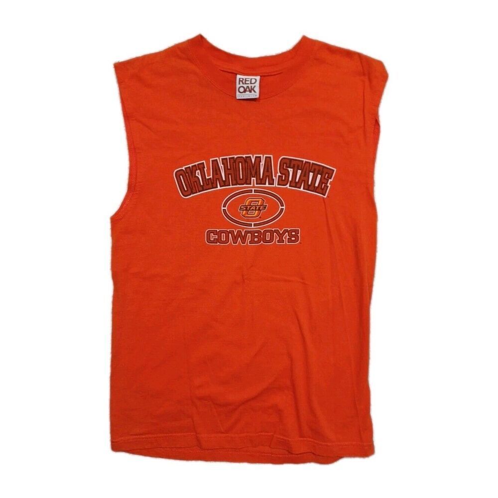 Y2K Vintage Oklahoma State Cowboys Shirt Large L Red Oak Sportswear OSU Tank Top